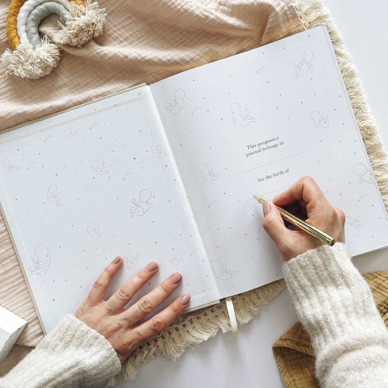 Linen Fabric Pregnancy journal