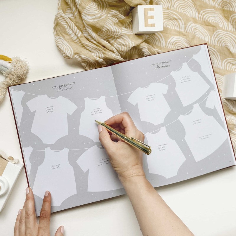 Linen Fabric Pregnancy journal