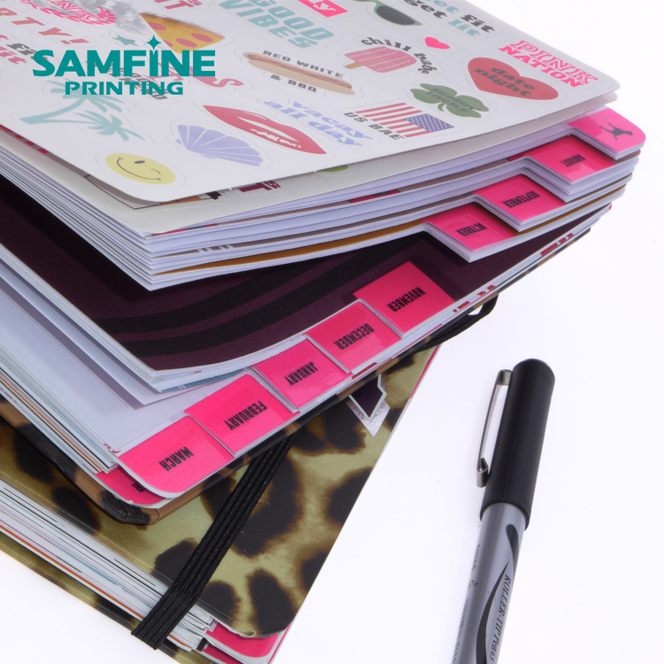 Notebook with index tabs