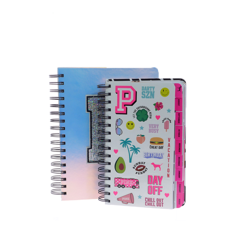 Customized notebook with stickers